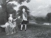 Gentleman and Lady in a Landscape Arthur Devis